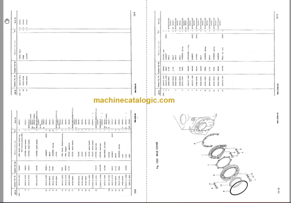 Komatsu D60A P PL E-6 D65A P E-6 Bulldozer Parts Book