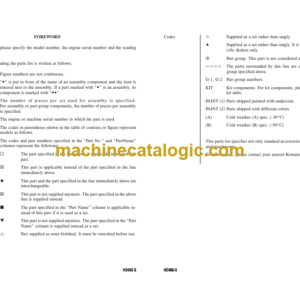 Komatsu HD465-5 Parts Book