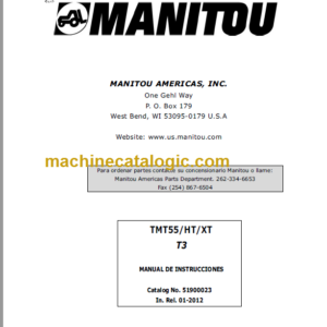 Manitou TMT55 HT XT T3 MANUAL DE INSTRUCCIONES