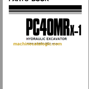 Komatsu PC40MRX-1 Hydraulic Excavator Parts Book