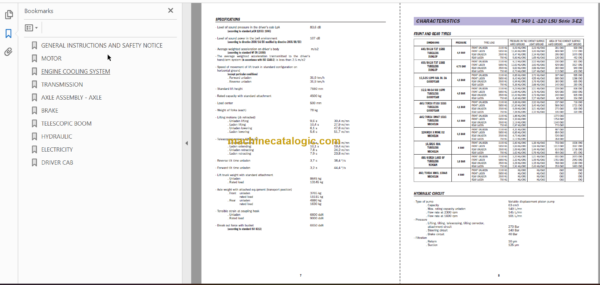 Manitou MT 1340 SL Turbo ULTRA Série 3-E2 Repair Manual