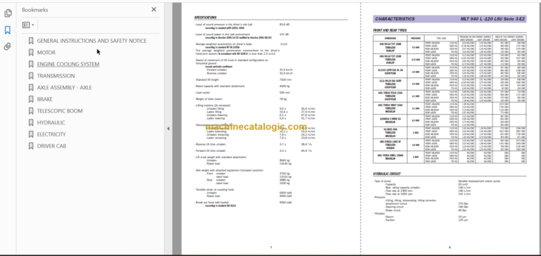Manitou MT 1340 SL Turbo ULTRA Série 3-E2 Repair Manual