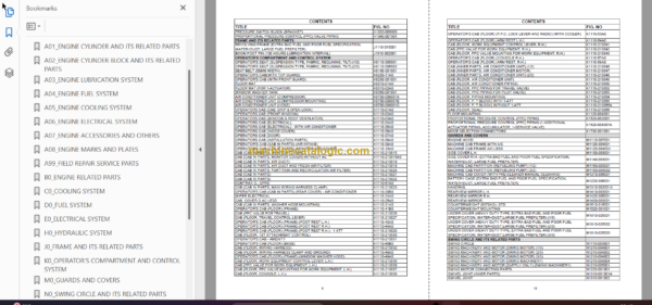 Komatsu PC300LC-8M0 SAA6D114E-3F Parts Book