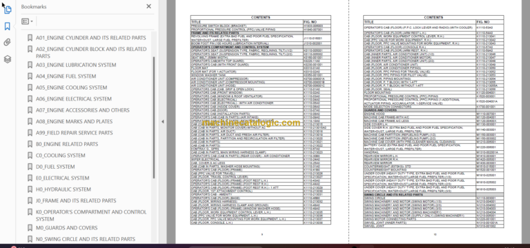 Komatsu PC300LC-8M0 SAA6D114E-3F Parts Book