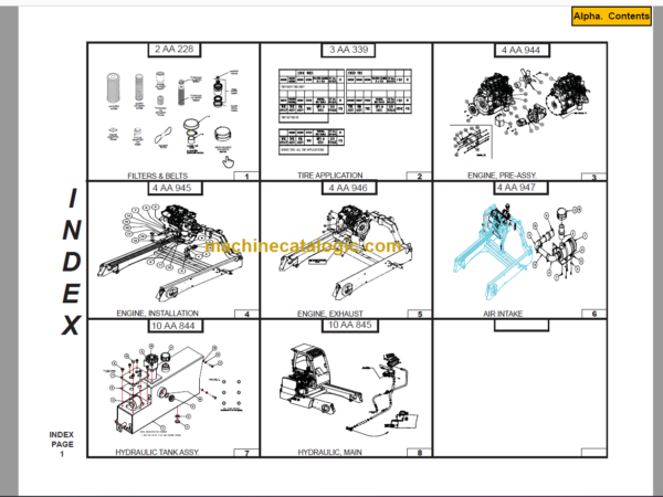 Manitou TMP 55 TMP 55HT TMV 55 TMV 55HT PARTS MANUAL