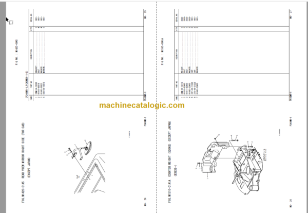 Komatsu PC40MRX-1 Hydraulic Excavator Parts Book