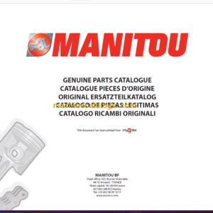 Manitou MT 932 - MT 732 SC E2 Parts Catalogue