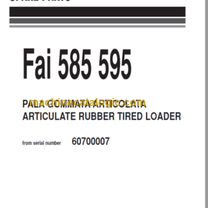 Komatsu Fai 585-595 Spare Parts Book