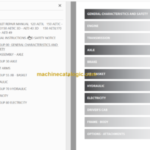 Manitou 150 AETJL REPAIR MANUAL