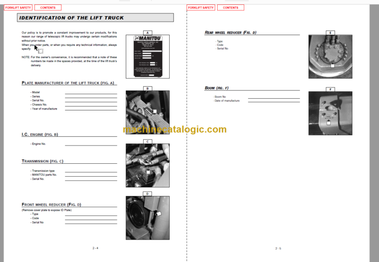 Manitou TMT 320 OPERATOR SERVICE MANUAL