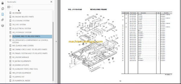 Komatsu PC450LC-7 Hydraulic Excavator Parts Book