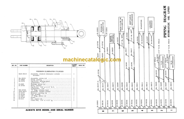 Komatsu 503 Motor Grader Parts Book