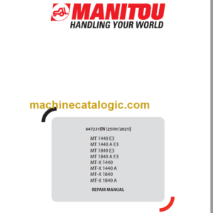 Manitou MT 1440 A E3 Repair Manual