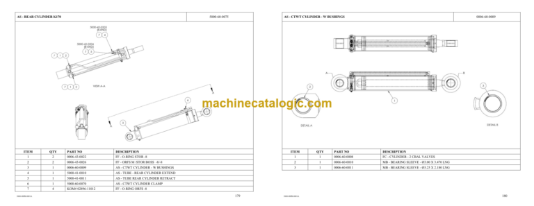 Komatsu K170 Pipelayer Parts Manual