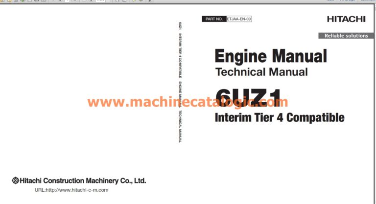 Hitachi Medium Excavator Service and Parts Manual Full PDF SET 2024