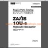 Hitachi ZX10U-6 Engine Parts Catalog (Yanmar 3TNV70)