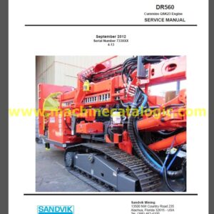Sandvik DR560 Drill Service Manual PDF