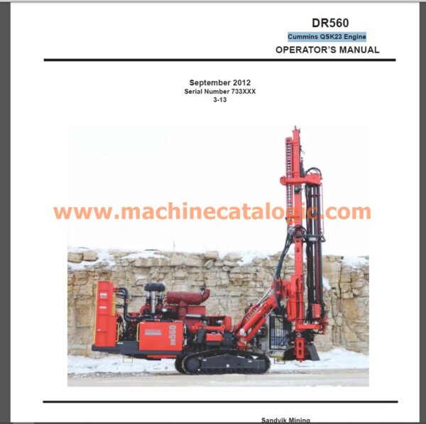 SANDVIK DR560 OPERATOR’S MANUAL PDF