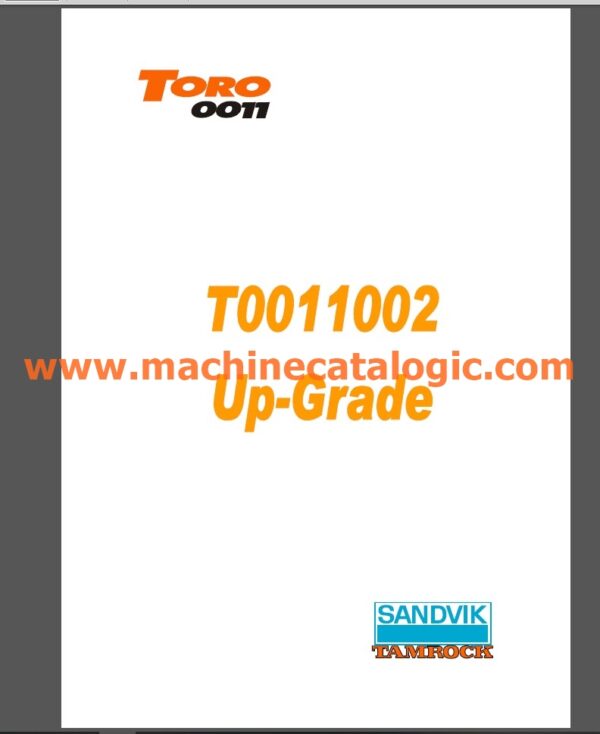 Sandvik Toro 0011 Workshop Manual and Technical Documents PDF