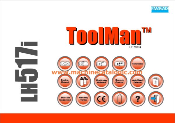 Sandvik LH517i TOOLMAN (Service, Operator's and Maintenance Manual, Parts Catalog)