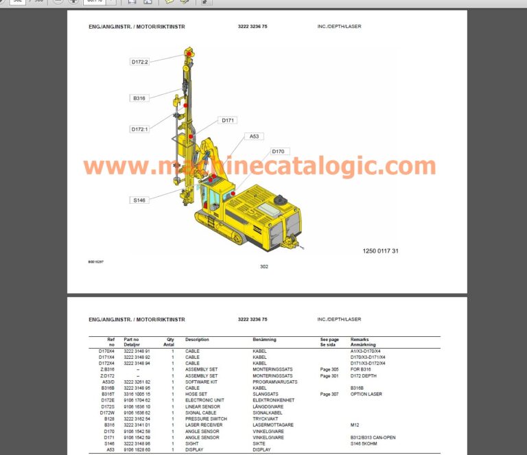 Atlas Copco Roc F9-11 Rock Drill Spare Parts Catalogue