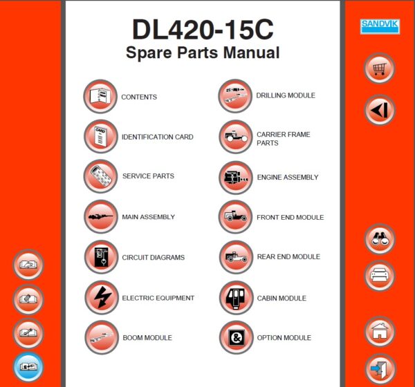 Sandvik DL420-15C Drilling Rig Spare Parts Manual