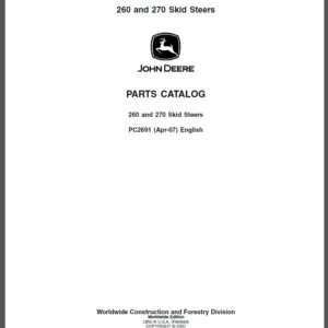 John Deere 260 and 270 Skid Steers Parts Catalog