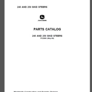 John Deere 240 AND 250 SKID STEERS Parts Catalog