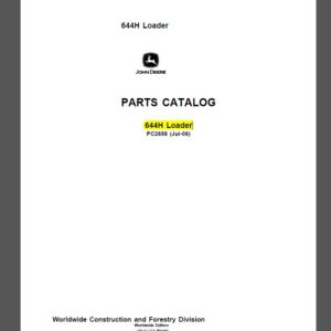 John Deere 644H Loader Parts Catalog