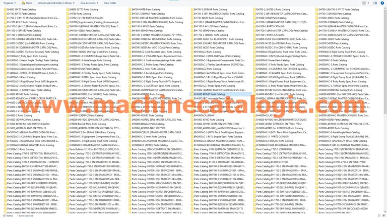 Hitachi 2024 Dump & Mining Truck Service Manual and Parts Catalog Full PDF SET