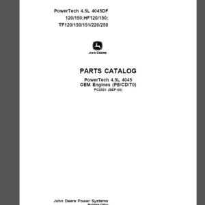 John Deere PowerTech 4.5L 4045 OEM Engines (PE, CD, T0) Parts Catalog