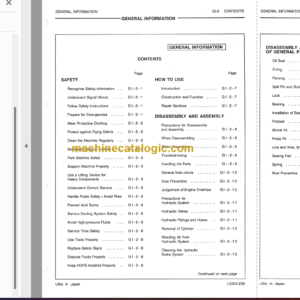 Hitachi LX20 Wheel Loader Service manual