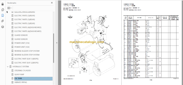 Hitachi ZC35C-5 ZC35T-5 Vibratoy Roller Parts Catalog