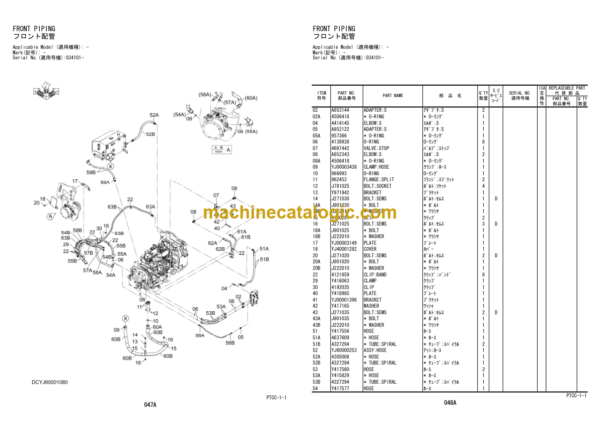 Hitachi ZC35C-3 35T-3 Vibratory Roller Parts Catalog