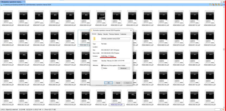 Komatsu Operation and Maintenance Manual 2024 All Models 88 GB