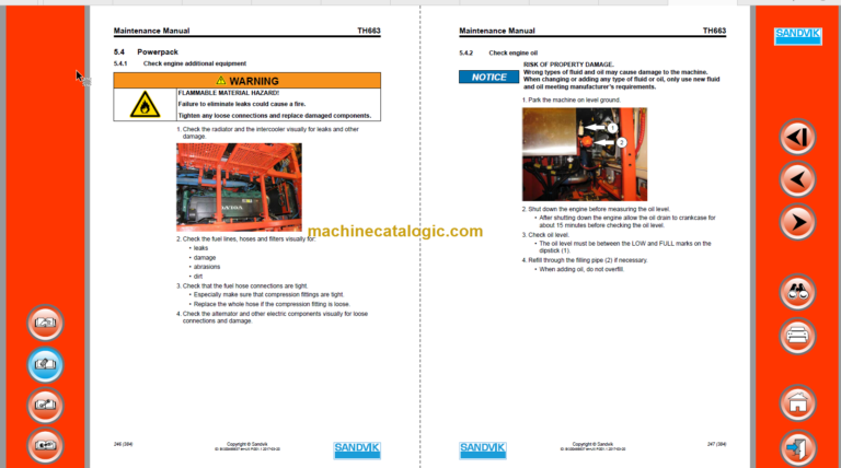 Sandvik TH663 Maintenance Manual Serial No. T763D156