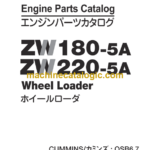 Hitachi ZW180-5A ZW220-5A Wheel Loader Engine Parts Catalog
