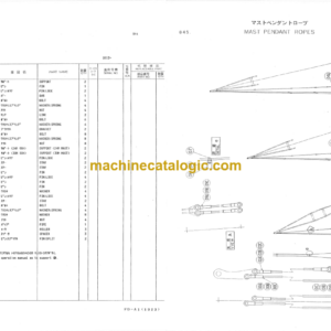 Hitachi KH1000 Crane Attachment for Counterba Parts List