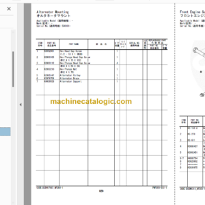 Hitachi ZW310-7 Wheel Loader Engine Parts Catalog