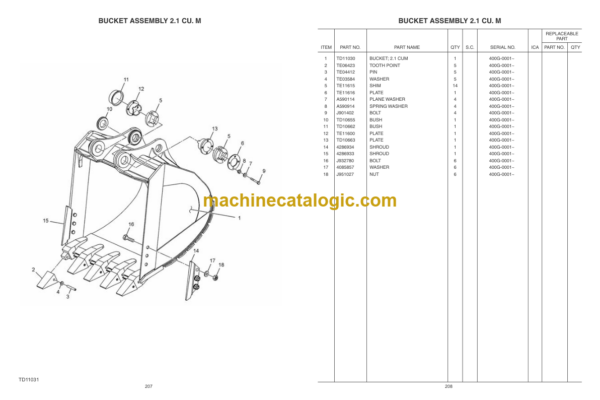 Hitachi ZAXIS 400MTH GI-SERIES Hydraulic Excavator Parts Catalog