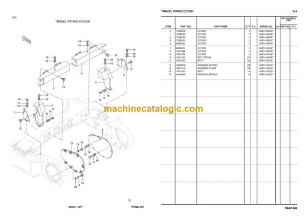 TATA Hitachi 1200-0017 Parts Catalog