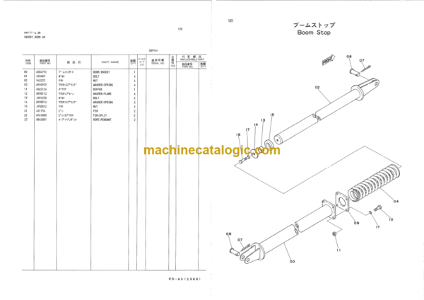 Hitachi KH180-5 Parts Catalog Serial No.00914-