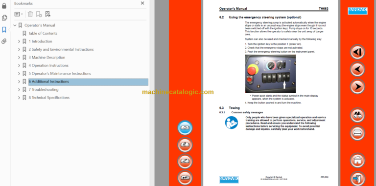 Sandvik TH663 Operator's Manual Serial No. T763D156