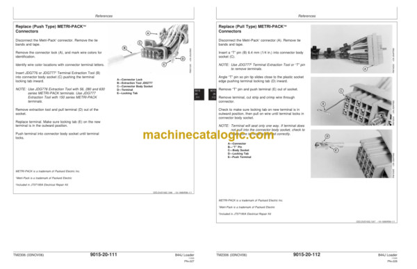 John Deere 844J Loader Operation and Test TM2306 Technical Manual