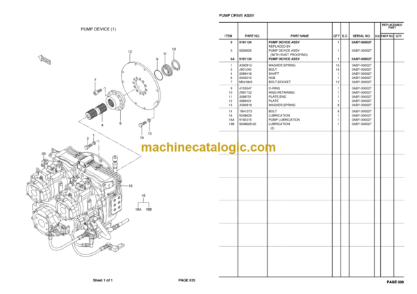 TATA Hitachi 1200-0017 Parts Catalog