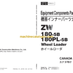 Hitachi ZW180-5B ZW180PL-5B Wheel Loader Equipments Components Parts Catalog