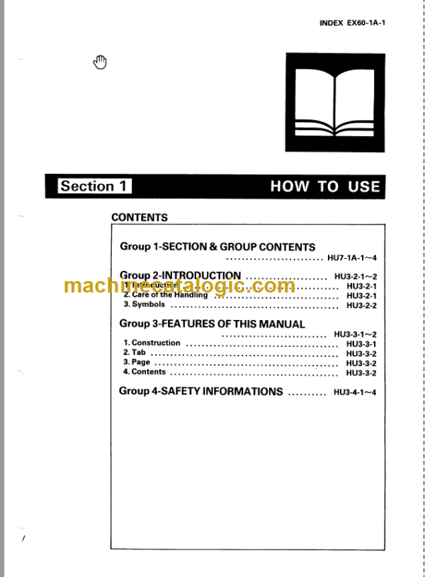 Hitachi EX60 Service Manual