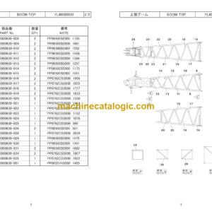 Hitachi Sumitomo SCX1500A-3 Bracing List