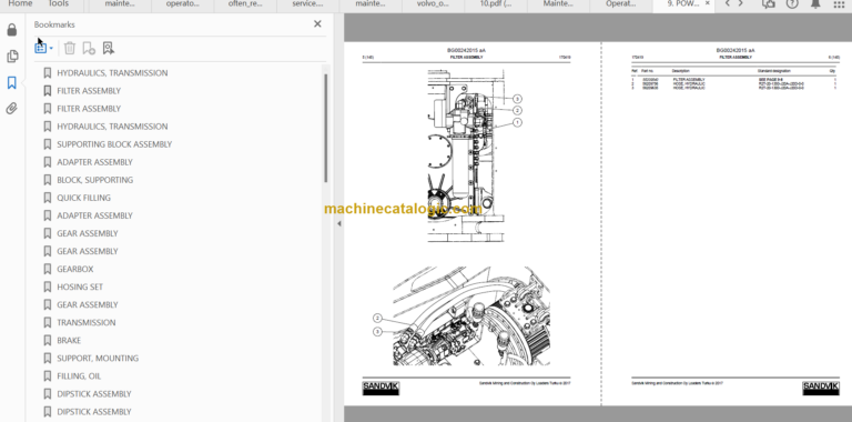 Sandvik TH663 Parts Manual Serial No. T763D156