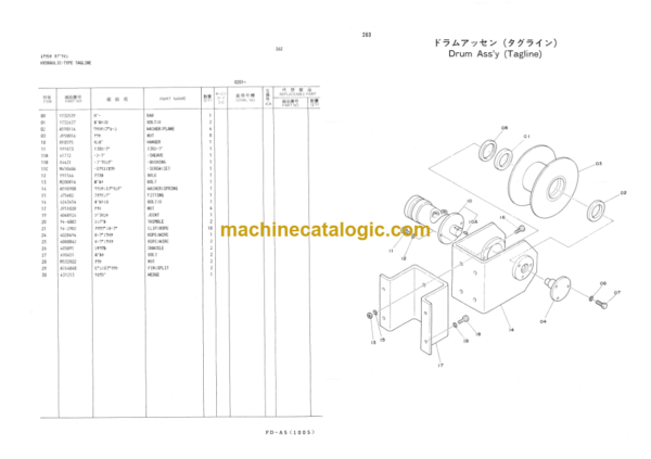 Hitachi KH500-3 Hydraulic Crawler Crane Parts Catalog
